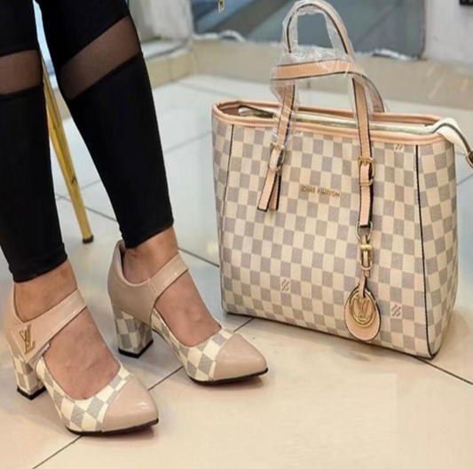 Heels shoe and Purse