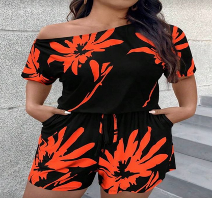 Plus Size Women Casual Style Strapless Jumpsuit