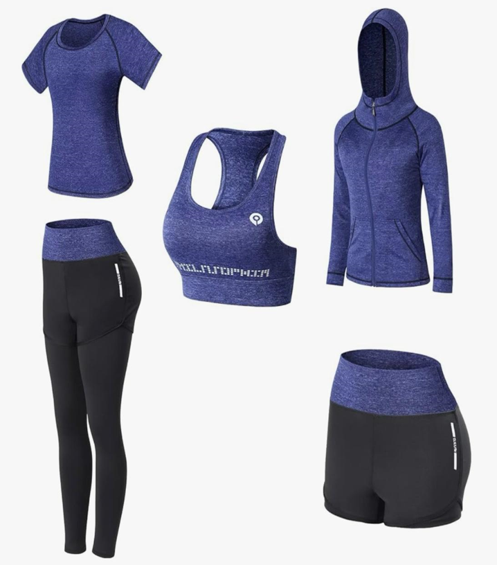 Women Workout Clothes Set 5 PCS