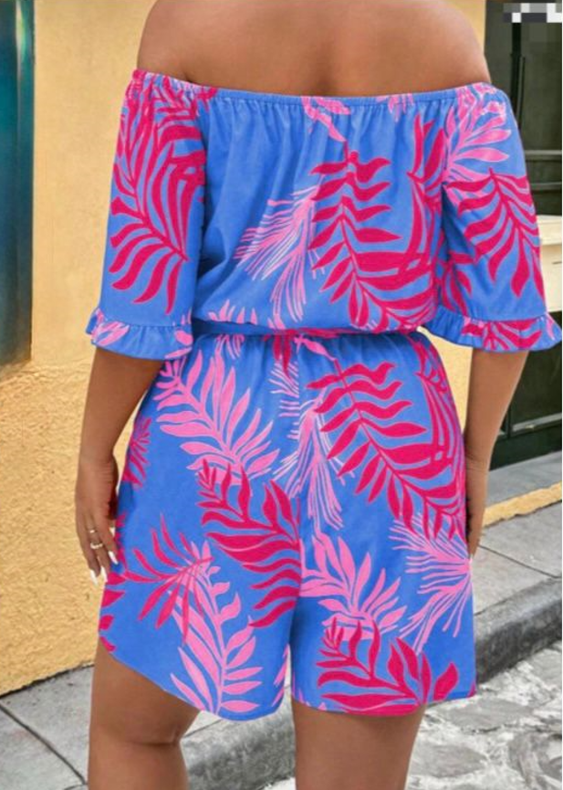 Plus Size Women Casual Style Strapless Jumpsuit