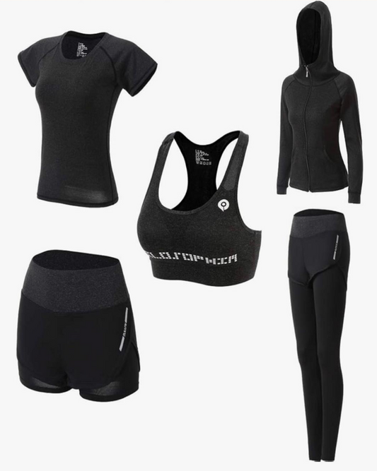 Women Workout Clothes Set 5 PCS