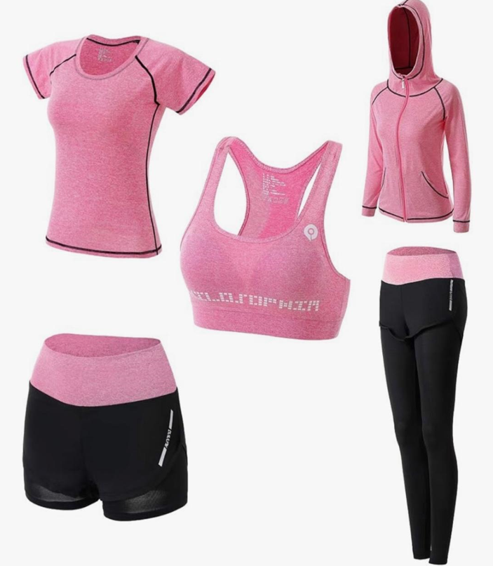 Women Workout Clothes Set 5 PCS