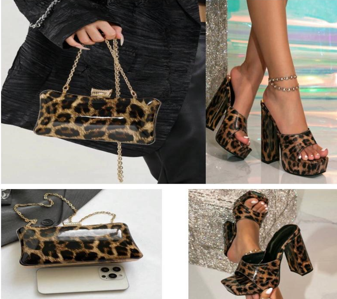 Heels Leopard & Purse - Women Set