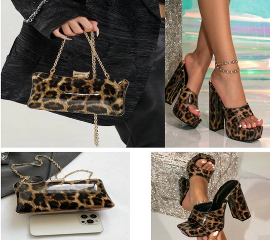 Heels Leopard & Purse - Women Set