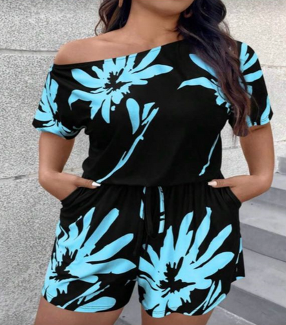 Plus Size Women Casual Style Strapless Jumpsuit