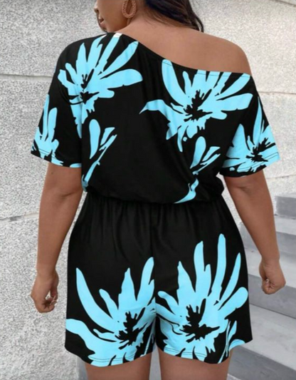 Plus Size Women Casual Style Strapless Jumpsuit